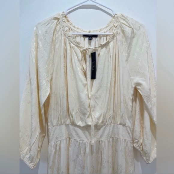 Lulu’s Always The Sweetest Cream Jacquard Ruffled Mini Dress - Picture 5 of 14